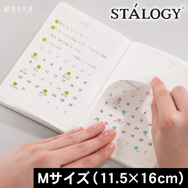 スタロジー Stalogy 貼ってはがせるカレンダーシール Mサイズ 通販 文房具の和気文具