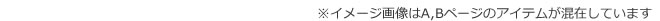 ※イメージ画像はA,Bページのアイテムが混在しています