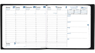 【2018年 手帳】クオバディス QUOVADIS 週間 バーチカル（時間軸タテ）16×16cm正方形 エグゼクティブ クラブ