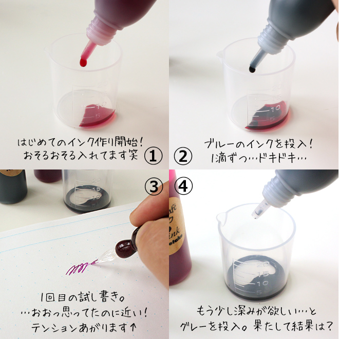 呉竹 ink-cafe おうちで楽しむ私のカラーインク作りキット 通販 文房具の和気文具