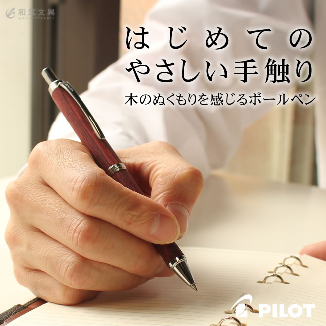 日本の文具メーカー、パイロットの樺(カバ)の木材を使用した木軸のボールペン、レグノ（LEGNO）です。