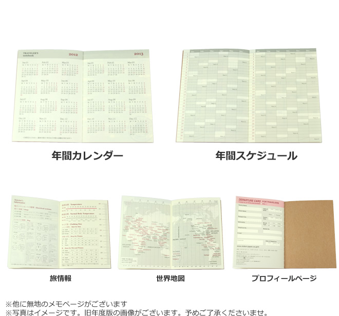 手帳 2023年】トラベラーズノート パスポートサイズ 月間ダイアリー リフィル[レフィル] スケジュール帳 2023年 ◇ 通販 文房具の和気文具
