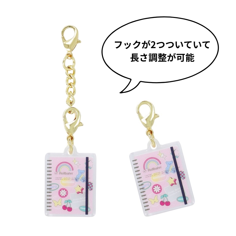 ロルバーン ダイアリーなどのロルバーンシリーズのリングやインナーキャリングなどのポーチに取り付けて、お気に入りのデザインを持ち運べます。