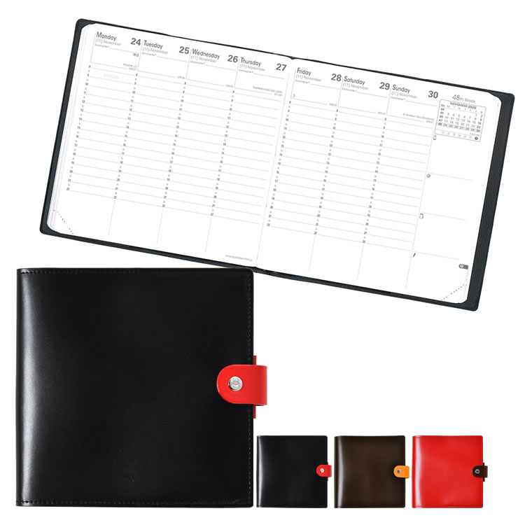 <b>男女問わずお洒落に決まる</b>２つの革が組み合わさったお洒落な手帳「DUO」本革なのにカジュアルに決まるので男女問わずビジネスシーンで大活躍間違いなしですよ。