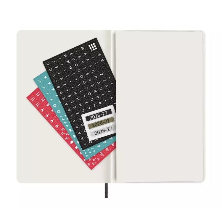 <b>マチ付ポケットでメモや名刺をストック</b>モレスキン定番の拡張ポケット。