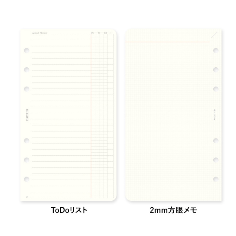 シンプルに使えるToDoリストと2mm方眼メモページ