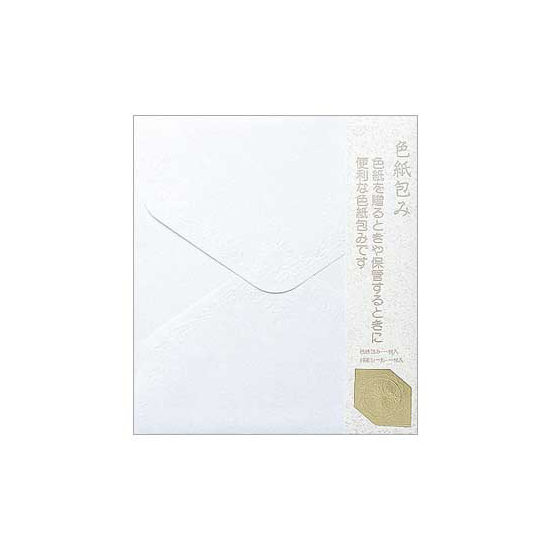 ミドリ/midori カラー色紙包み 白