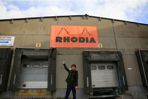 ロディアの工場に到着