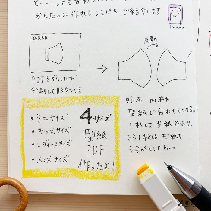 ずれない マスク 型紙 通気性良し 会話が楽